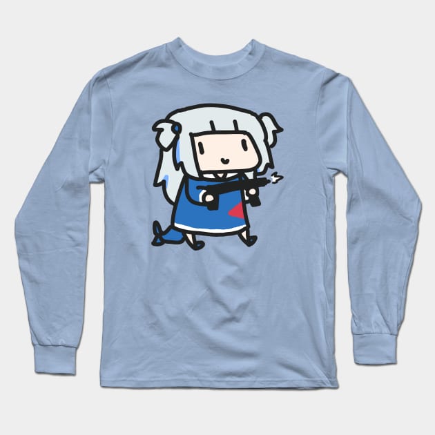 Smol Gawr Gura Long Sleeve T-Shirt by Ghazinagato